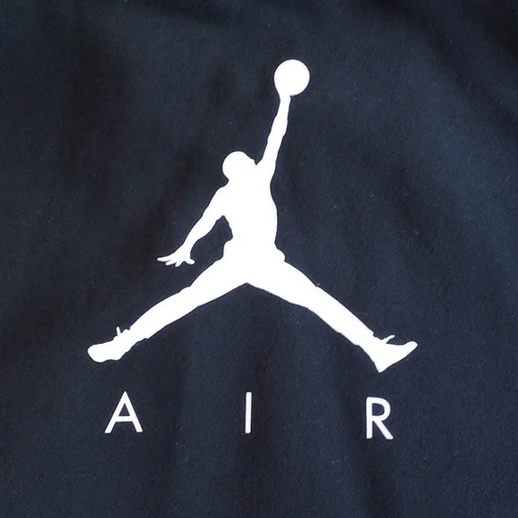 Nike Air Jumpman Logo Hoodie Pullover Sweatshirt Youth XL Black White - Picture 3 of 7